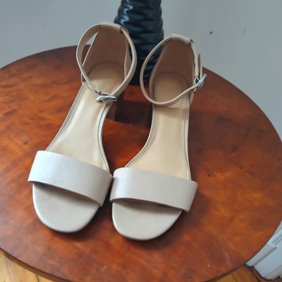 MICHAEL Michael Kors block heel ankle strap heeled sandal in nude - Picture 2 of 6